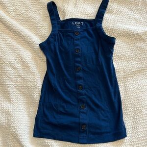 Loft button tank blue XXS